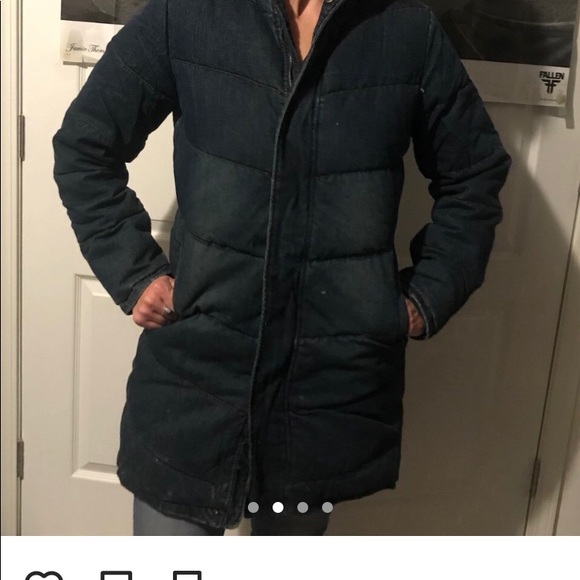 Long warm heavy material coat - Picture 2 of 5